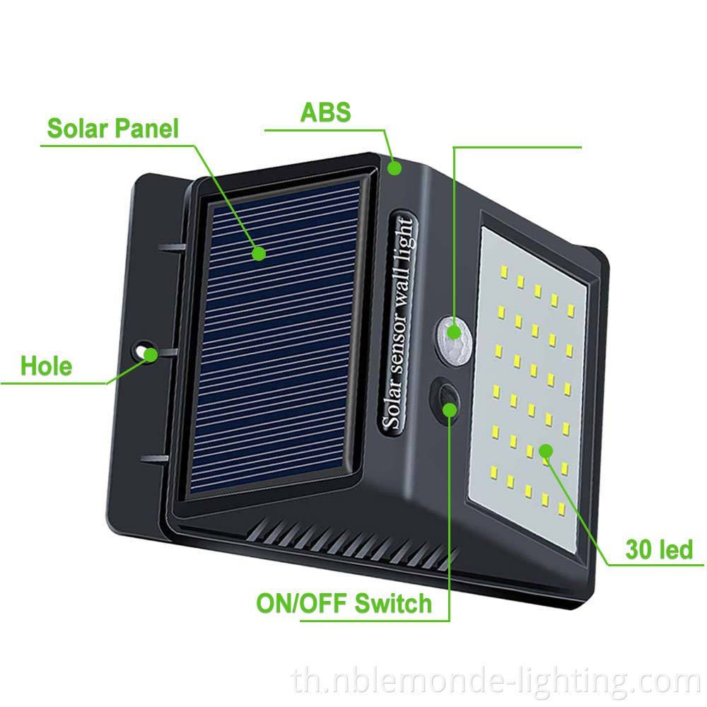 Solar Powered PIR Motion Sensor Light